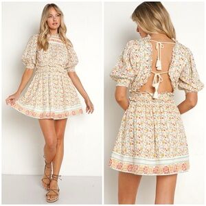 Cottagecore Babydoll Dress Cleobella Dallas Boho Floral Organic Cotton Large